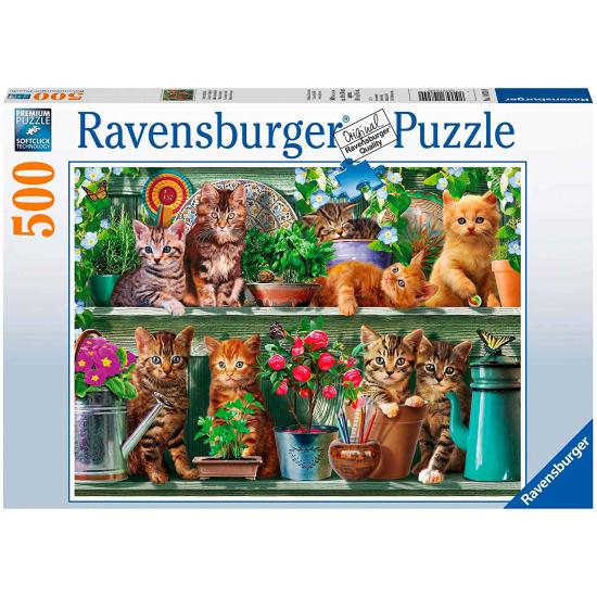 Ravensburger Puzzle Cats na Prateleira 500 Peças