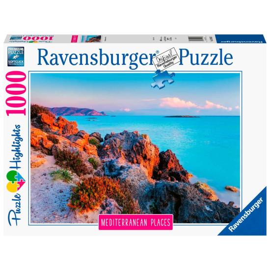 Puzzle Ravensburger Mediterrâneo Grécia 1000 peças