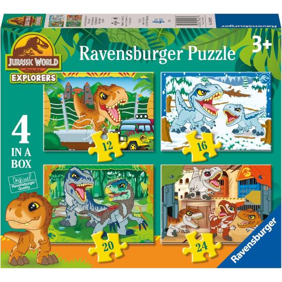 Puzzle Ravensburger Jurassic World Progressivo de 12+16+20+24 Pç Puzzle Ravensburger Jurassic World Progressivo de 12+16+20+24 Pç