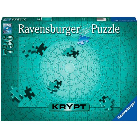 Puzzle Ravensburger Krypt Verde, Menta Metálico 736 Peças