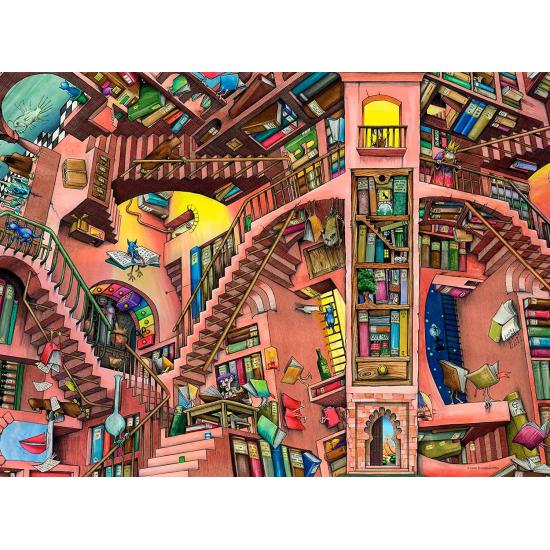 Puzzle Ravensburger A Biblioteca Peculiar de 500 Peças Puzzle Ravensburger A Biblioteca Peculiar de 500 Peças