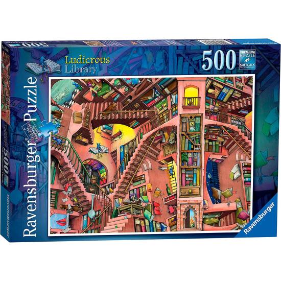 Puzzle Ravensburger A Biblioteca Peculiar de 500 Peças Puzzle Ravensburger A Biblioteca Peculiar de 500 Peças