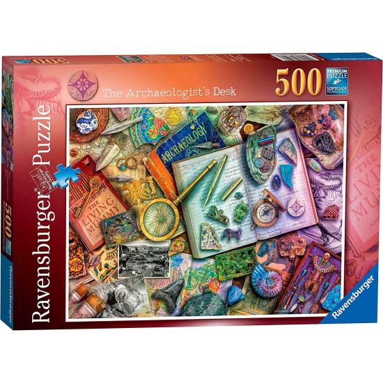 Puzzle Ravensburger A Mesa do Arqueólogo de 500 Peças