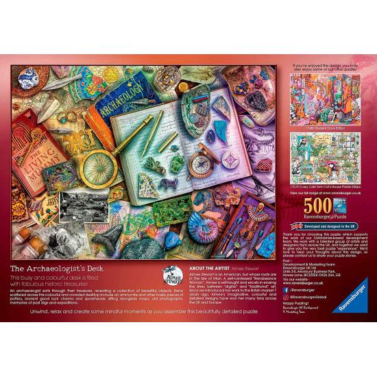 Puzzle Ravensburger A Mesa do Arqueólogo de 500 Peças