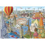 Puzzle Ravensburger A Volta ao Mundo em 80 Dias 1000 peç