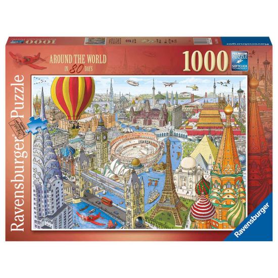 Puzzle Ravensburger A Volta ao Mundo em 80 Dias 1000 peç
