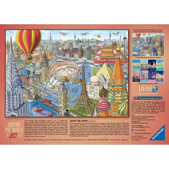 Puzzle Ravensburger A Volta ao Mundo em 80 Dias 1000 peç
