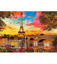 Puzzle Ravensburger As Margens Do Sena, Paris de 1000 peças