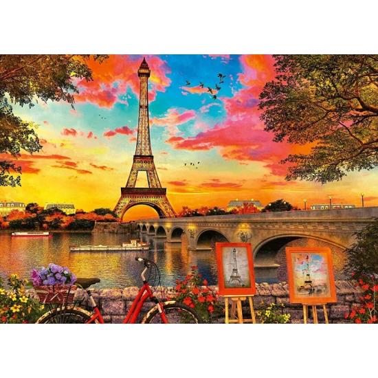 Puzzle Ravensburger As Margens Do Sena, Paris de 1000 peças