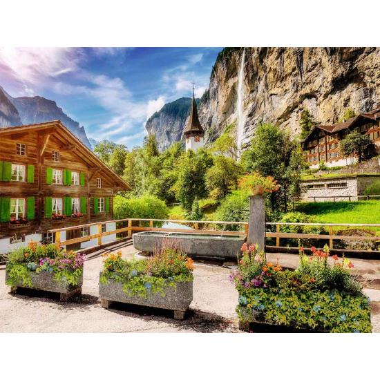 Puzzle Ravensburger Lauterbrunnen, Suíça 500 peças XXL