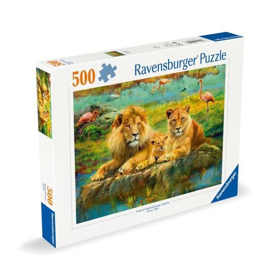 Puzzle Ravensburger Leões Na Savana de 500 Peças