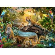 Puzzle Ravensburger Leopardos na Selva de 1500 peças
