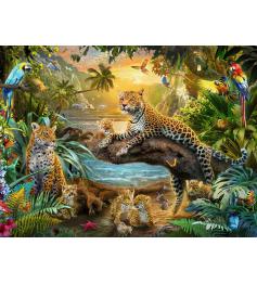 Puzzle Ravensburger Leopardos na Selva de 1500 peças