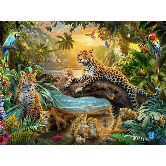 Puzzle Ravensburger Leopardos na Selva de 1500 peças