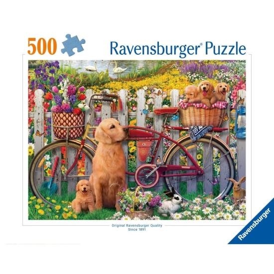 Puzzle Ravensburger Cachorros Fofos No Jardim 500 Peças