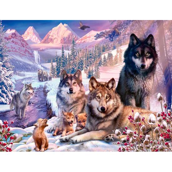 Puzzle Ravensburger Wolves in the Snow 2000 peças