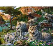 Lobos Ravensburger na primavera 1500 peças Puzzle