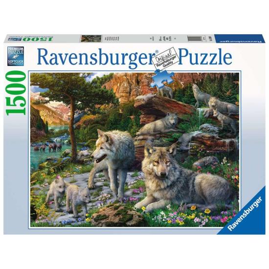 Lobos Ravensburger na primavera 1500 peças Puzzle