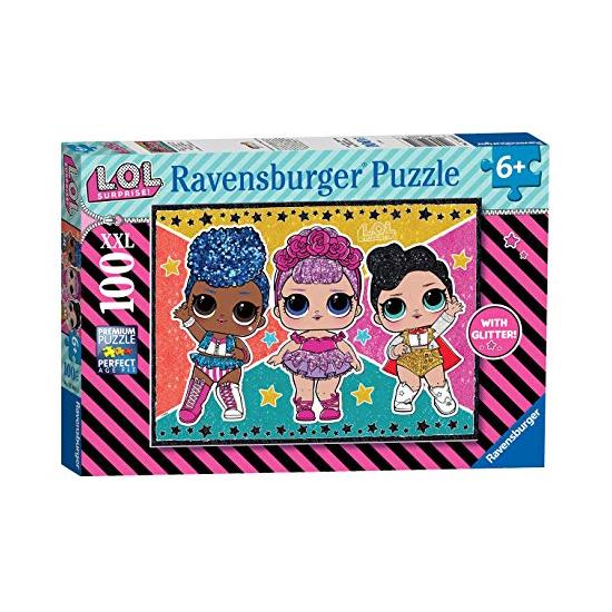 Ravensburger LOL Stars e Glitter Puzzle XXL 100 peças Ravensburger LOL Stars e Glitter Puzzle XXL 100 peças