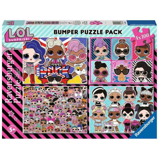 Puzzle Ravensburger LOL Surprise 4 x 100 peças Puzzle Ravensburger LOL Surprise 4 x 100 peças