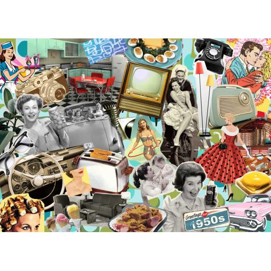 Puzzle Ravensburger Os Anos 50 de 1000 Peças Puzzle Ravensburger Os Anos 50 de 1000 Peças