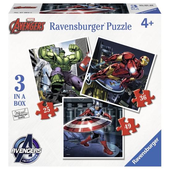 Puzzle Ravensburger Os Vingadores Progressivo 25+36+49