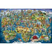 Puzzle Ravensburger Mapa-Múndi Ilustrado de 5000 Peças