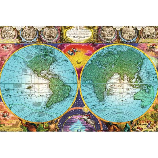 Puzzle de mapa globo antigo Ravensburger 3000 peças