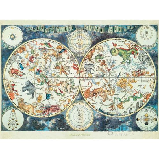 Puzzle Ravensburger World Map of Beasts 1500 peças