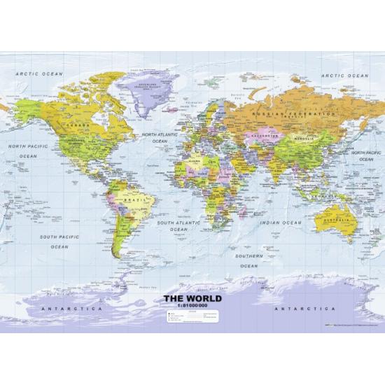 Puzzle de mapa político Ravensburger 500 peças