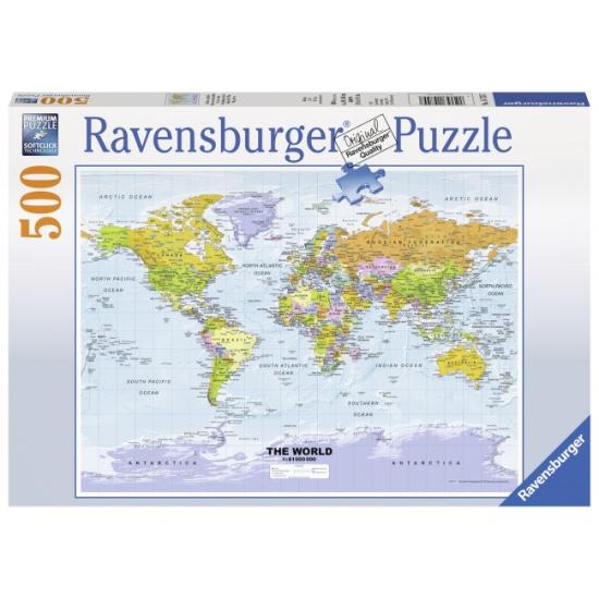 Puzzle de mapa político Ravensburger 500 peças