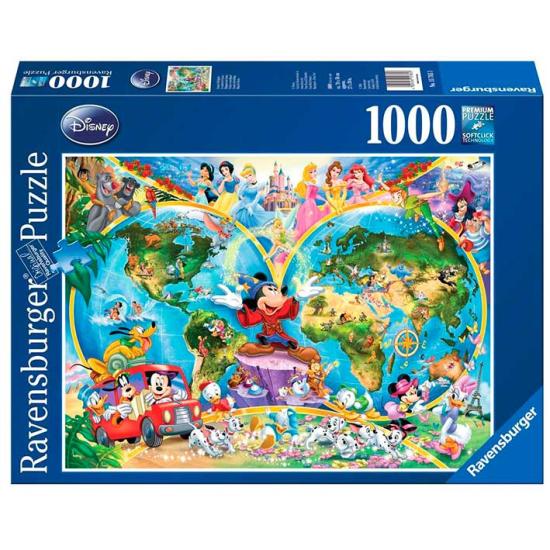 Puzzle Ravensburger Disney World Map 1000 Peças