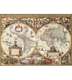 Puzzle antigo mapa do mundo Ravensburger 1000 peças