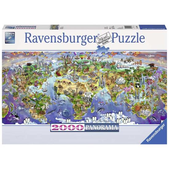 Puzzle Ravensburger Panorama maravilhas do mundo 2000 peças