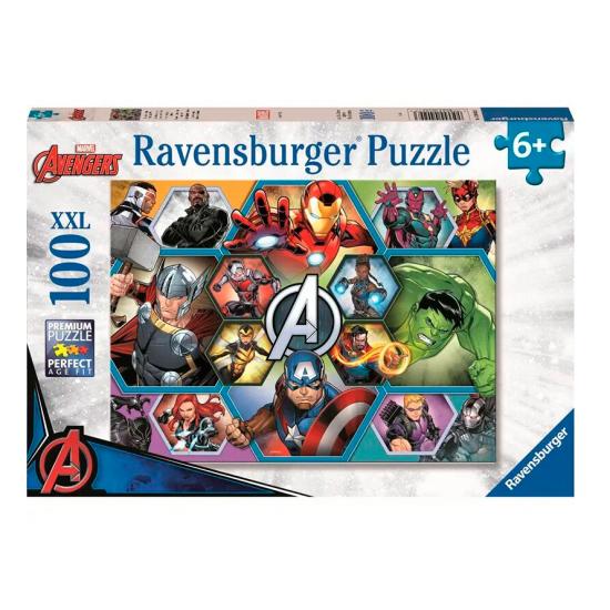 Puzzle Ravensburger Marvel Avengers XXL 100 peças Puzzle Ravensburger Marvel Avengers XXL 100 peças