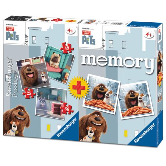 Puzzle Ravensburger Pets, O Segredo da Vida 25+36+49 + M