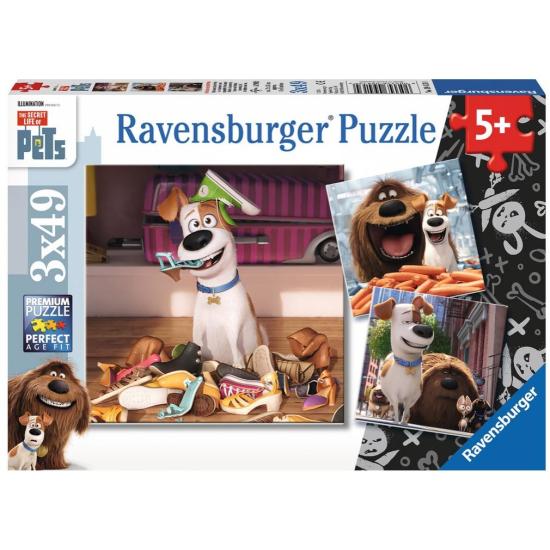 Puzzle Ravensburger Pets, Pets 3 x 49 Peças