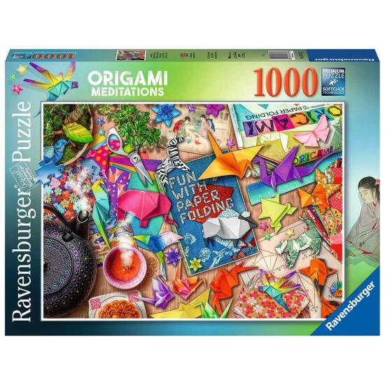 Meditação Ravensburger e Puzzle de origami de 1000 peças