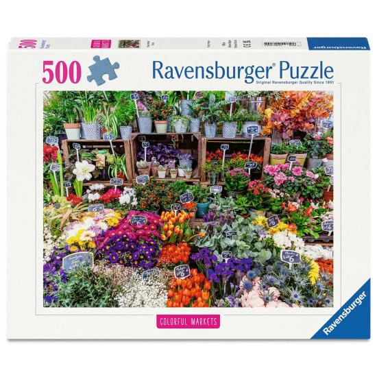 Puzzle Ravensburger Mercado De Flores, França 500 Peças