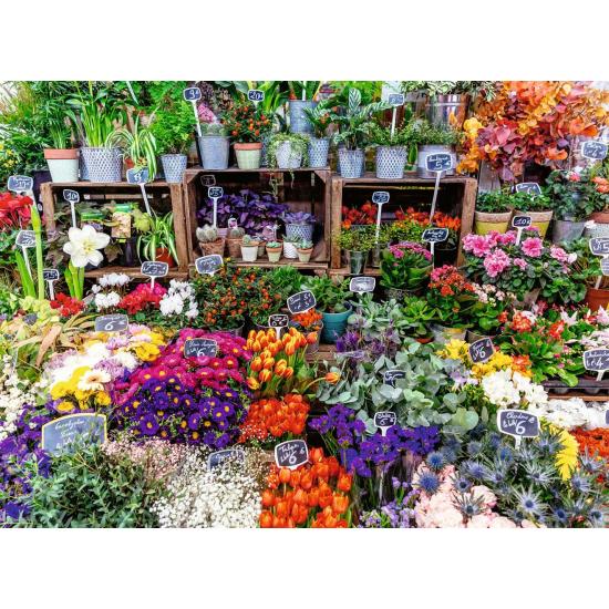Puzzle Ravensburger Mercado De Flores, França 500 Peças