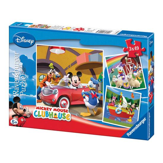 Puzzle Ravensburger Mickey Clubhouse 3 x 49 peças