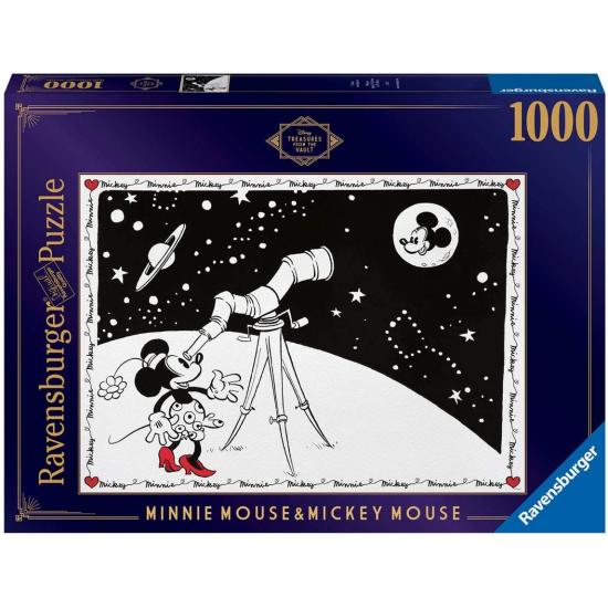 Puzzle Ravensburger Mickey e Minnie Moonlight de 1000 peças