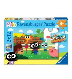 Puzzle Ravensburger Milo de 2x12 peças