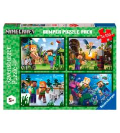 Puzzle Ravensburger Minecraft de 4 x 100 Peças