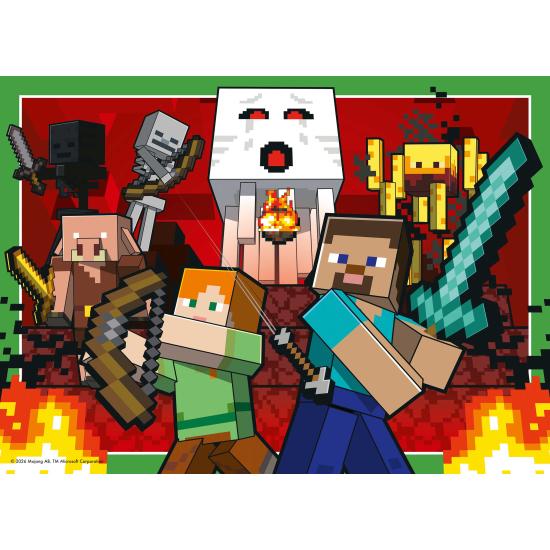 Puzzle Ravensburger Minecraft de 4 x 100 Peças