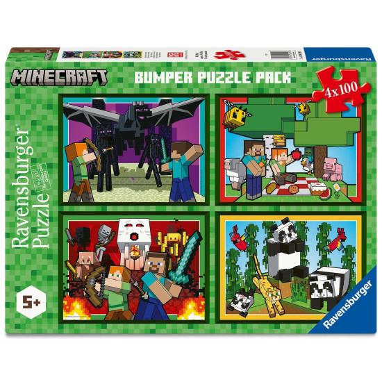 Puzzle Ravensburger Minecraft de 4 x 100 Peças
