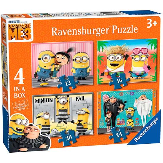 Ravensburger Minions 3 Puzzle Progressivo de 12+16+20+24 Peças