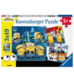 Puzzle Ravensburger Minions Divertido de 3x49 peças
