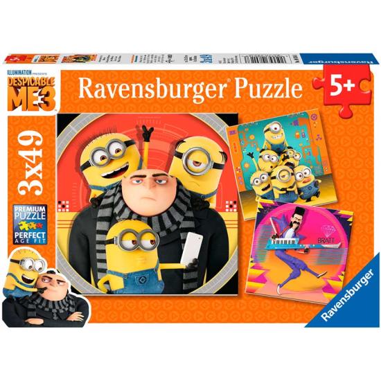 Ravensburger Gru Puzzle Meu Malvado Favorito 3 de 3 x 49 peças