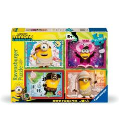 Puzzle Ravensburger Minions III de 4 x 100 Peças